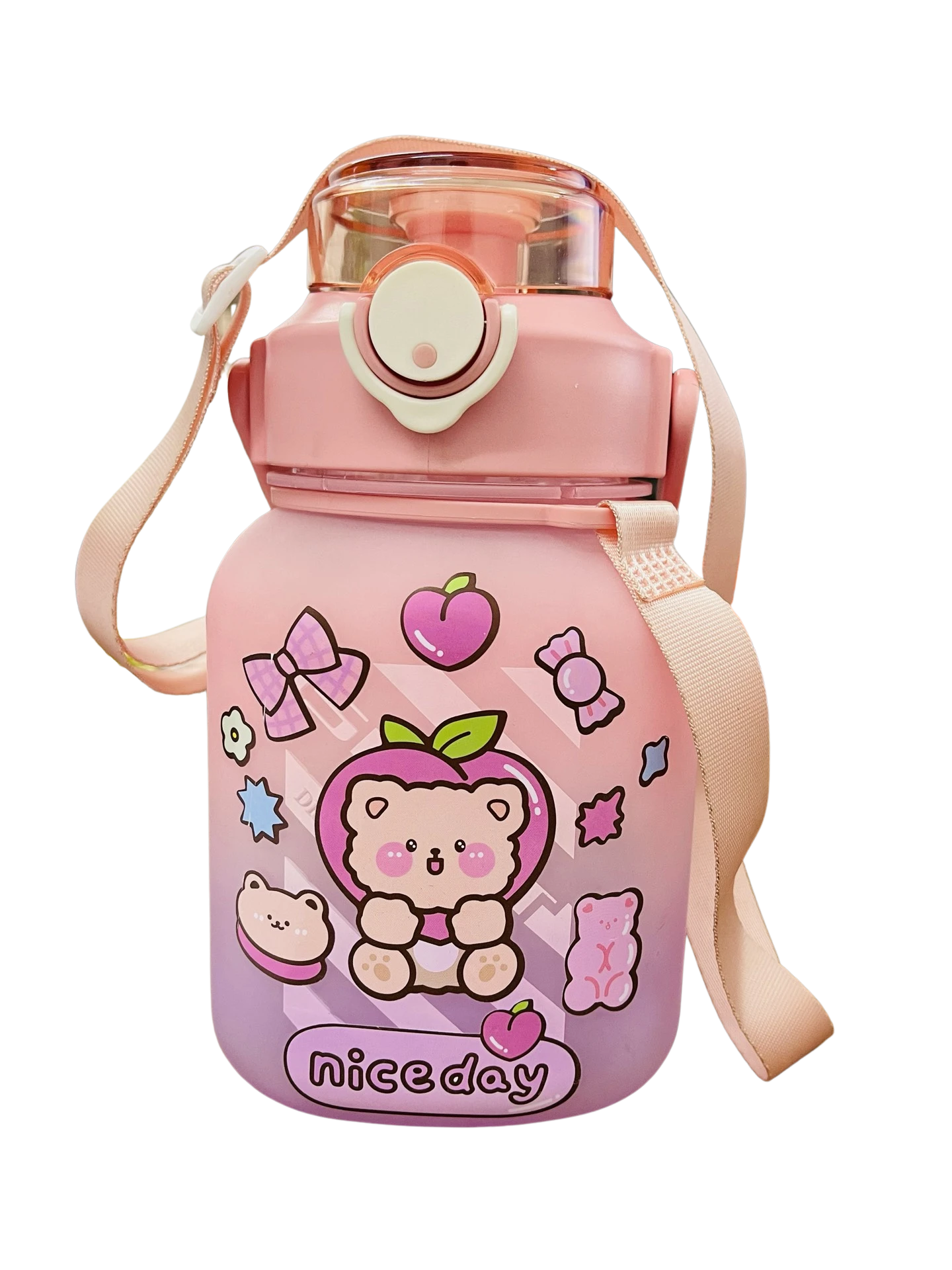 Gourde Kawaii en plastique de grande capacité